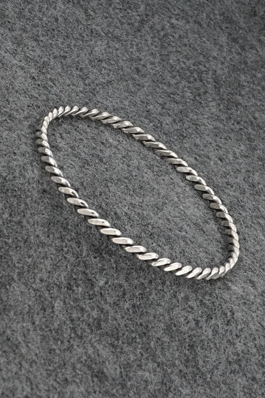 Sterling Silver Bangle Bracelet - Elaine Tahe
