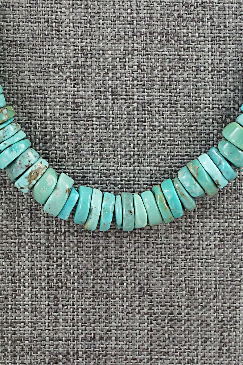 Turquoise & Sterling Silver Necklace 18" - Doreen Jake