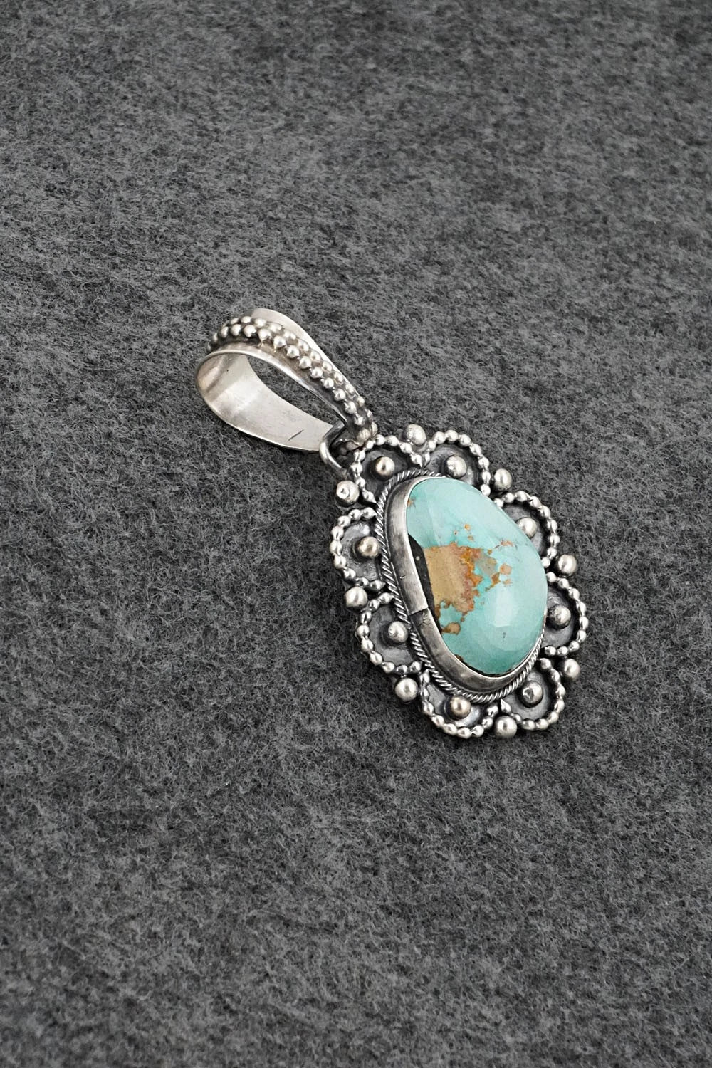Turquoise & Sterling Silver Pendant - Darrin Livingston