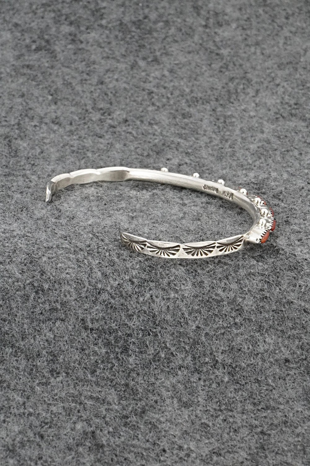 Coral & Sterling Silver Bracelet - Murray Hannaweeka