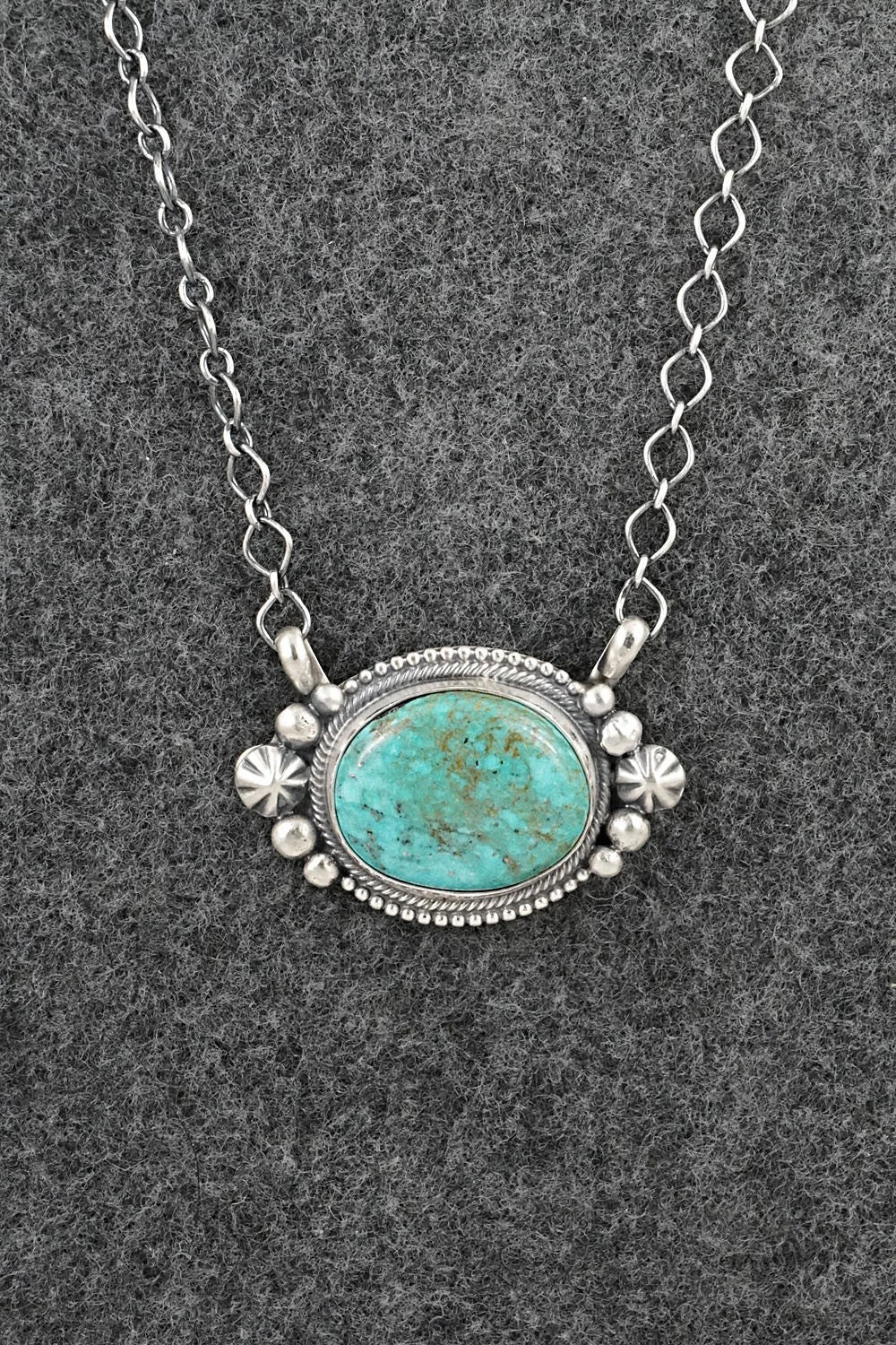 Turquoise & Sterling Silver Necklace - Darrin Livingston