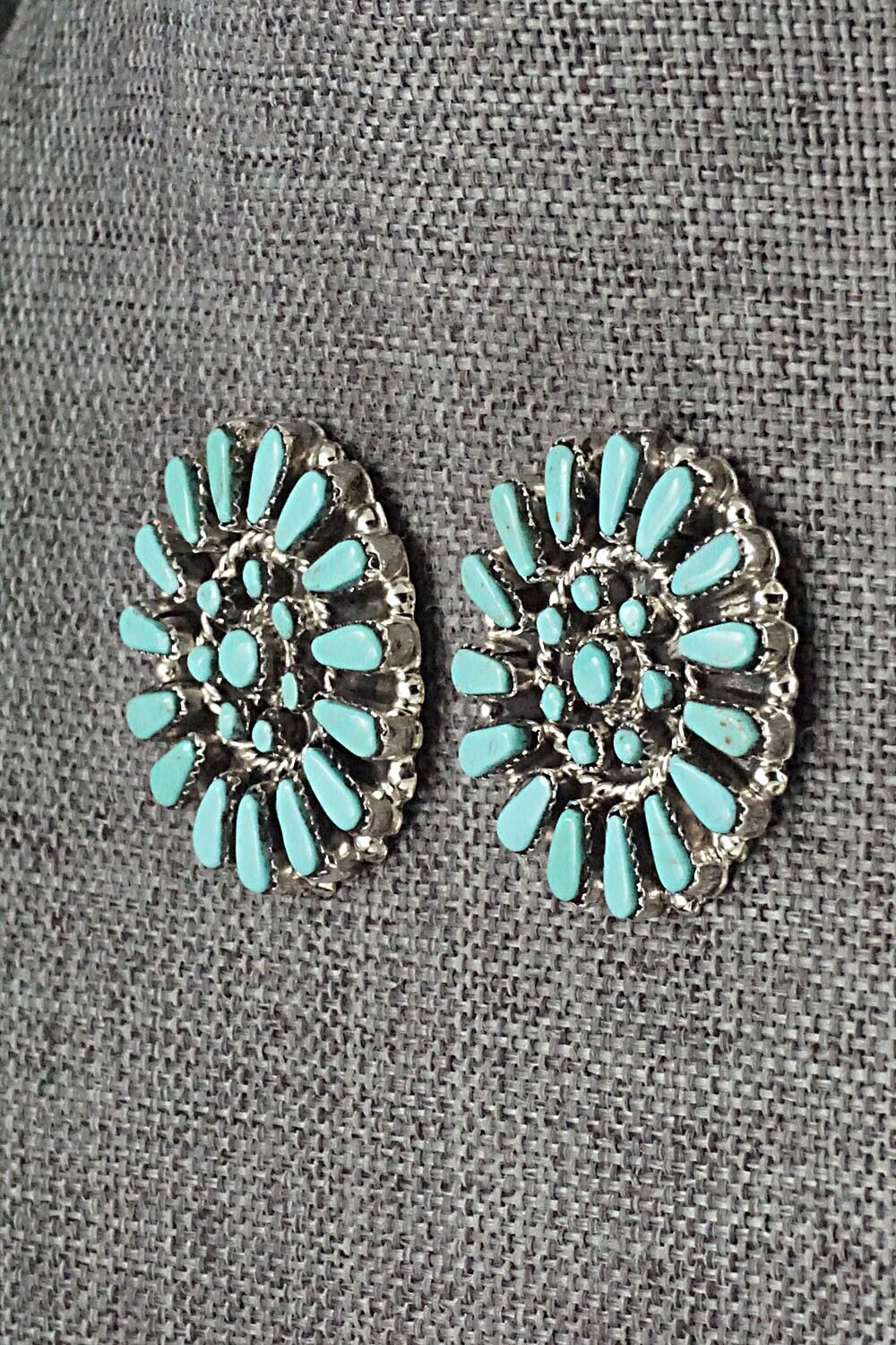 Turquoise & Sterling Silver Earrings - Marcine Stead