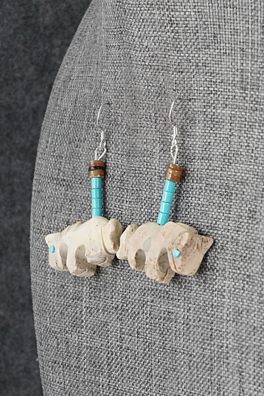 Multi-Stone Horse Fetish & Sterling Silver Necklace Set - Dannette Laate