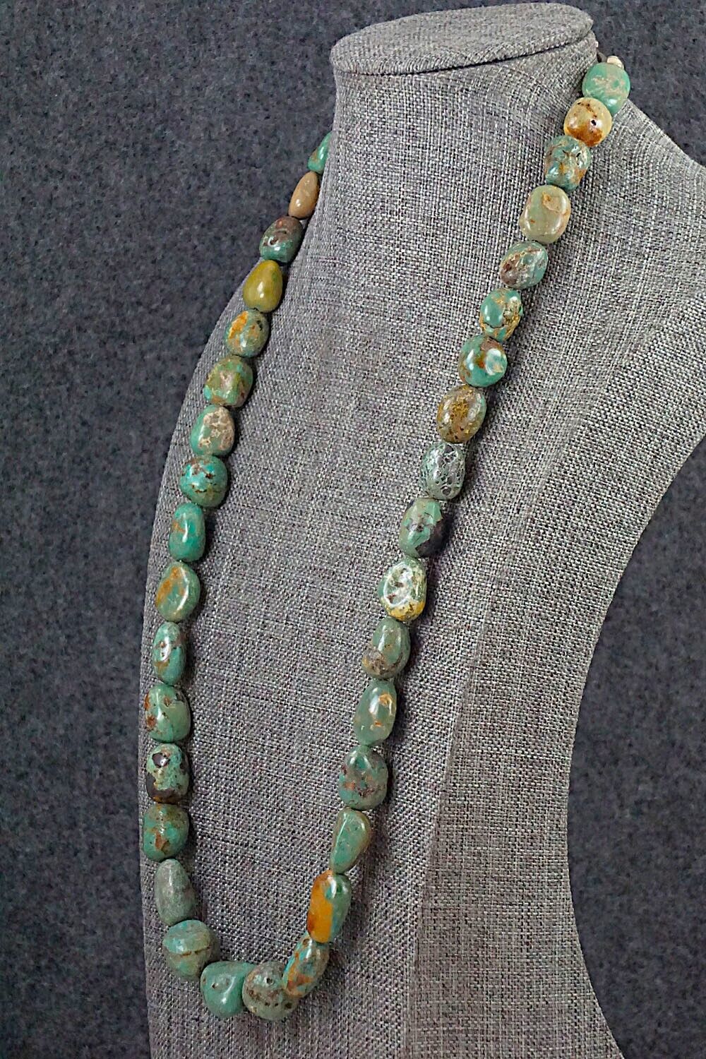 Turquoise & Sterling Silver Necklace 24" - Louise Joe