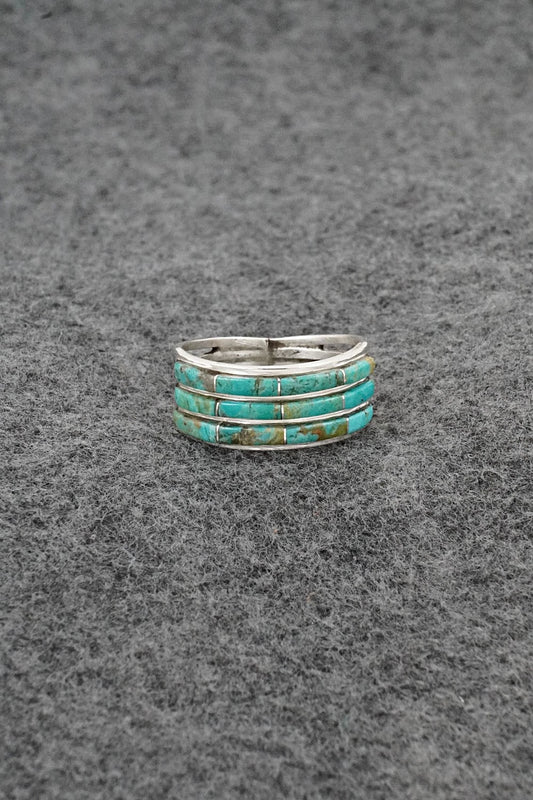 Turquoise & Sterling Silver Ring - Jamie Johnson - Size 9