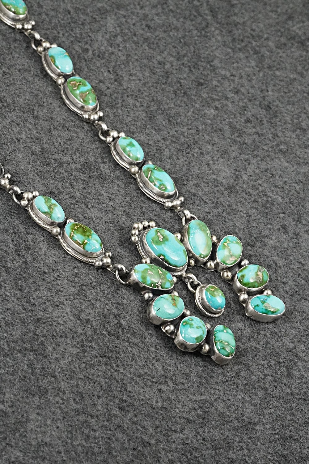 Turquoise & Sterling Silver Squash Blossom Set - Kathleen Livingston