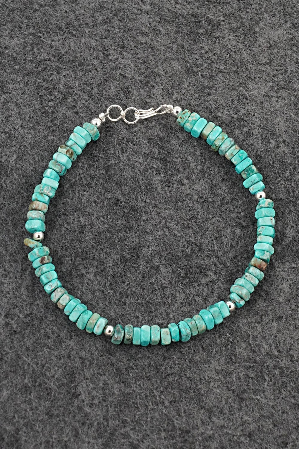 Turquoise & Sterling Silver Bracelet - Doreen Jake