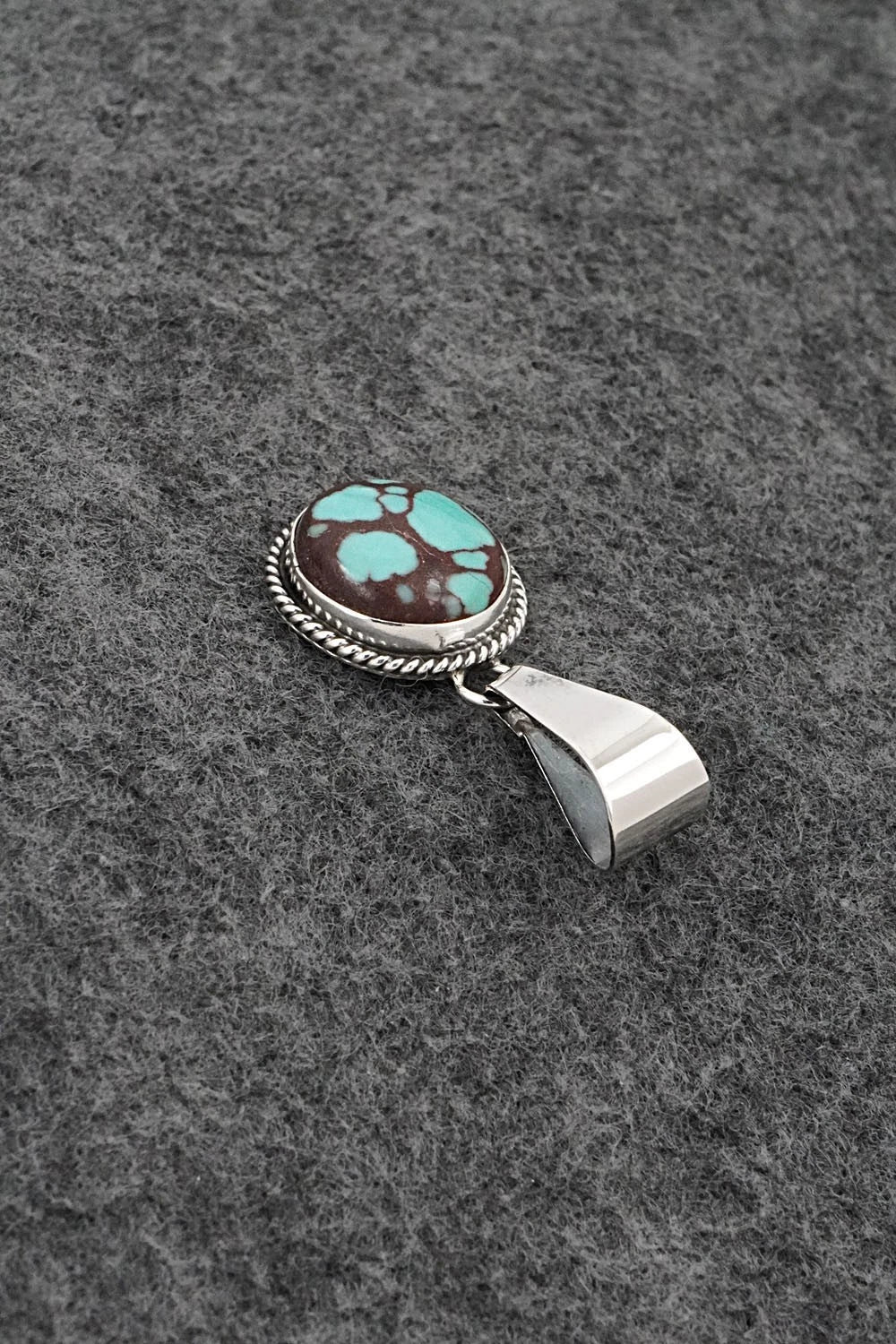 Turquoise & Sterling Silver Pendant - Eugene Gruber