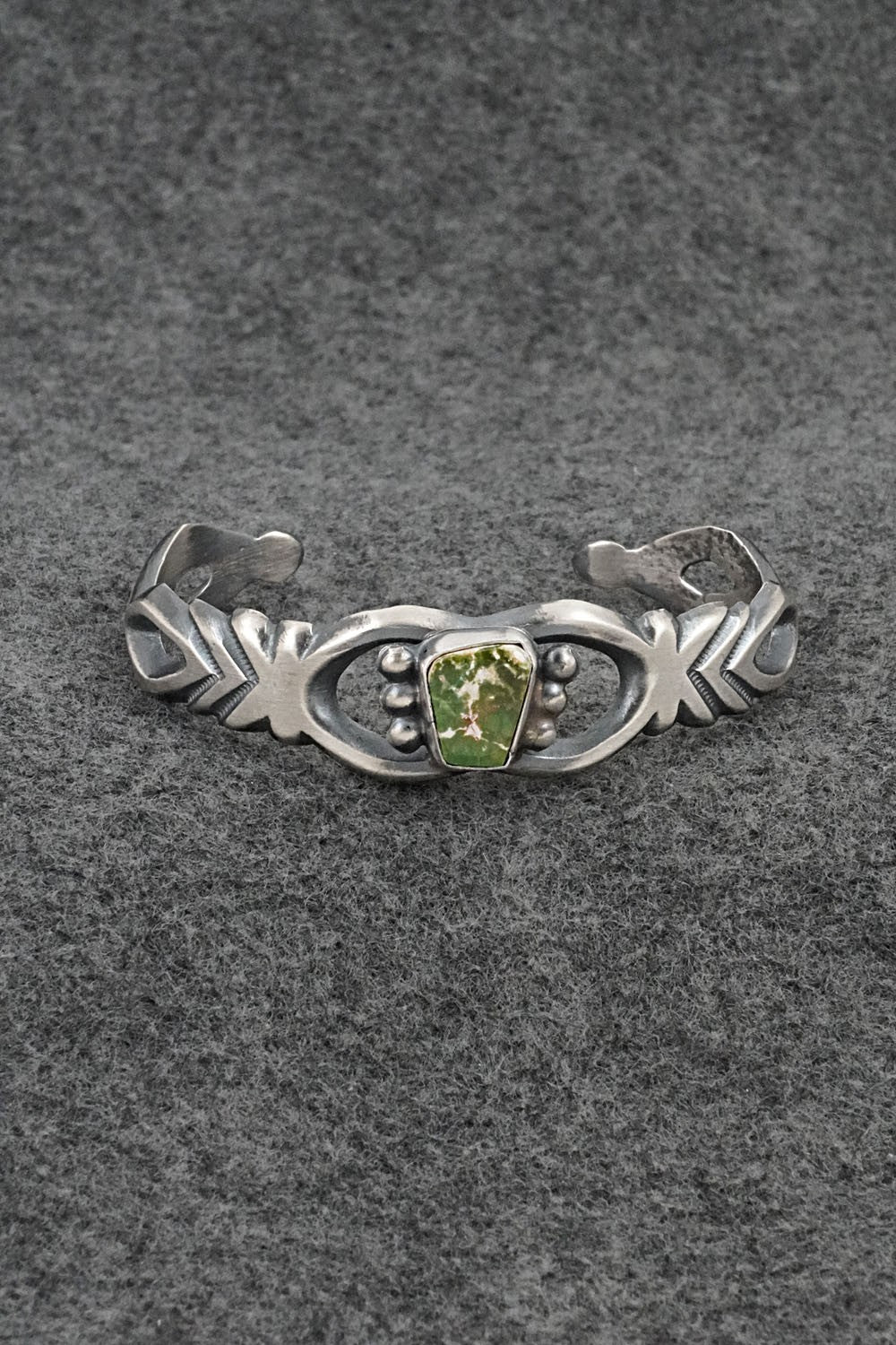 Turquoise & Sterling Silver Bracelet - Harrison Bitsue