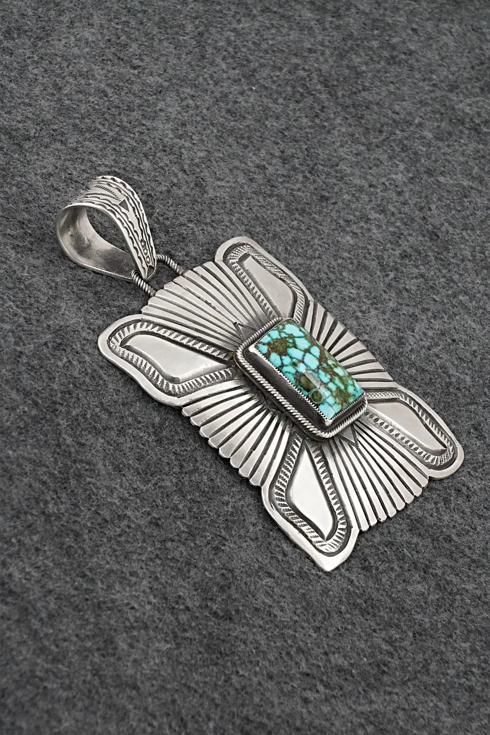 Turquoise & Sterling Silver Pendant - Calvin Martinez