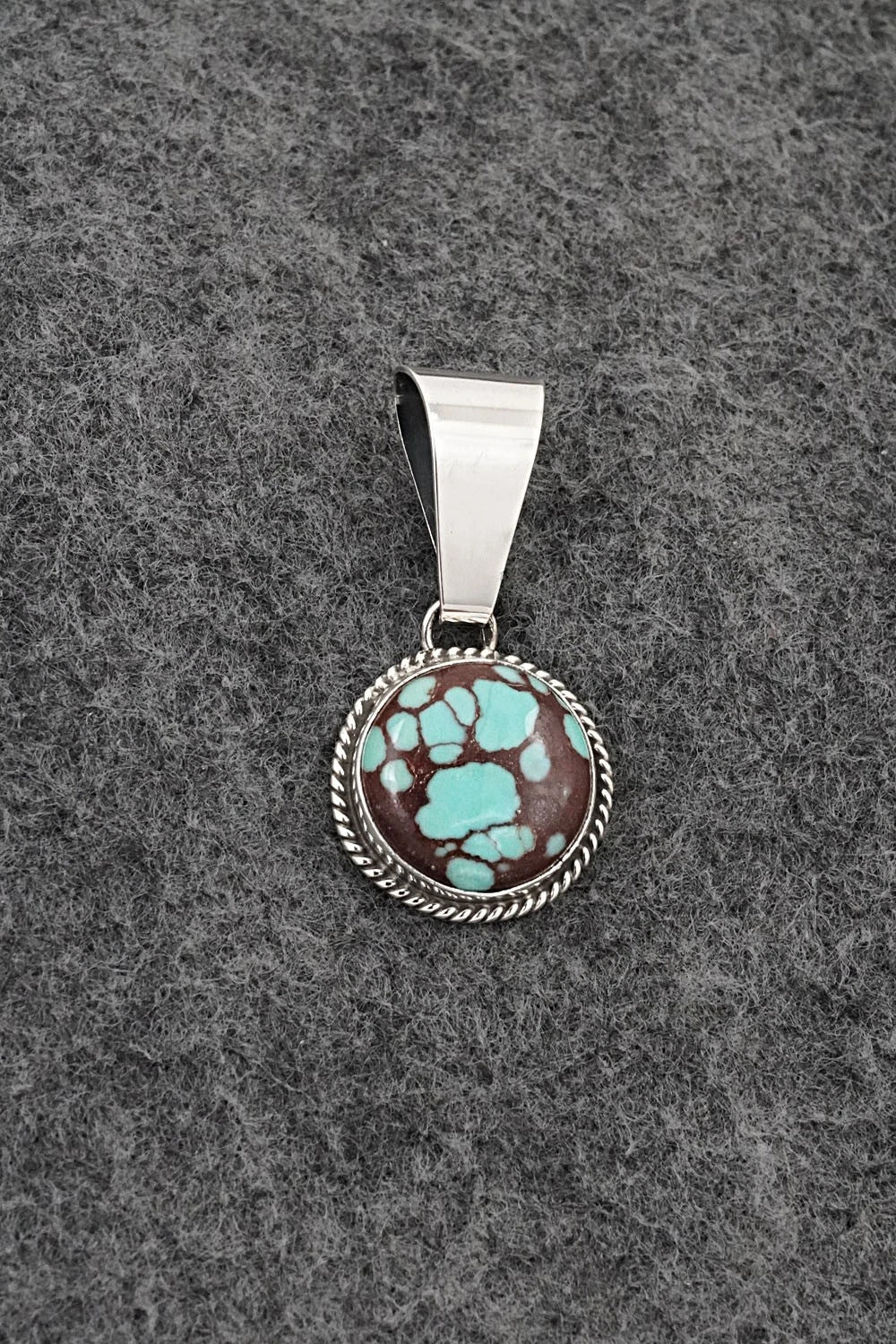 Turquoise & Sterling Silver Pendant - Eugene Gruber