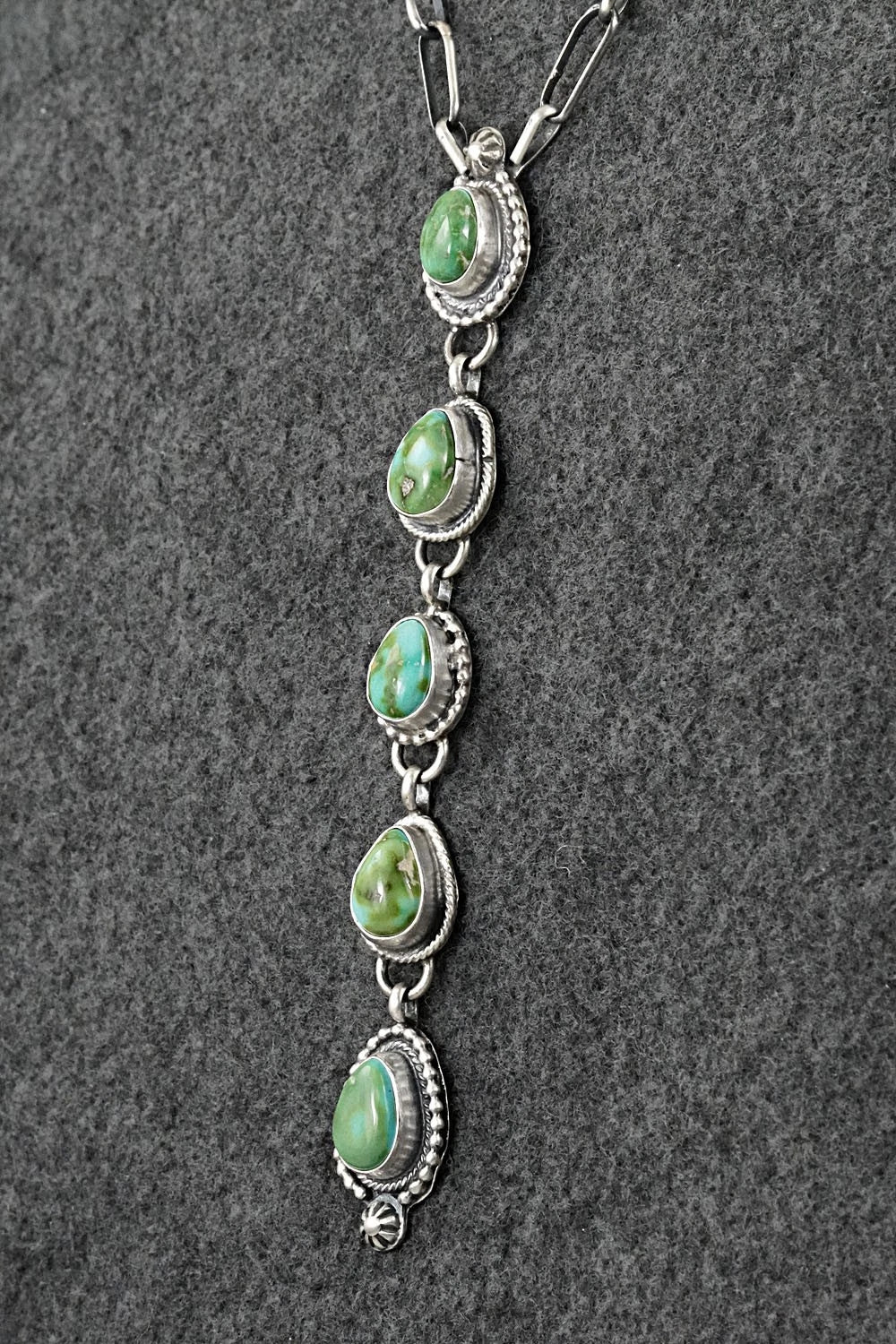 Turquoise & Sterling Silver Necklace - Bobby Johnson