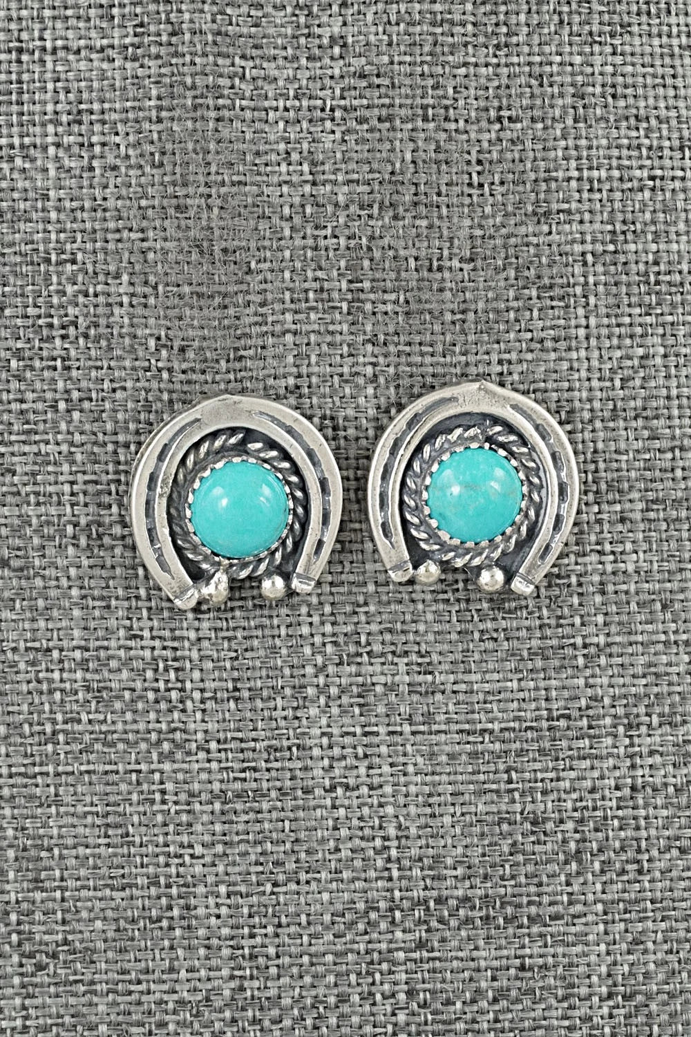 Turquoise & Sterling Silver Earrings - Annette Chiquito