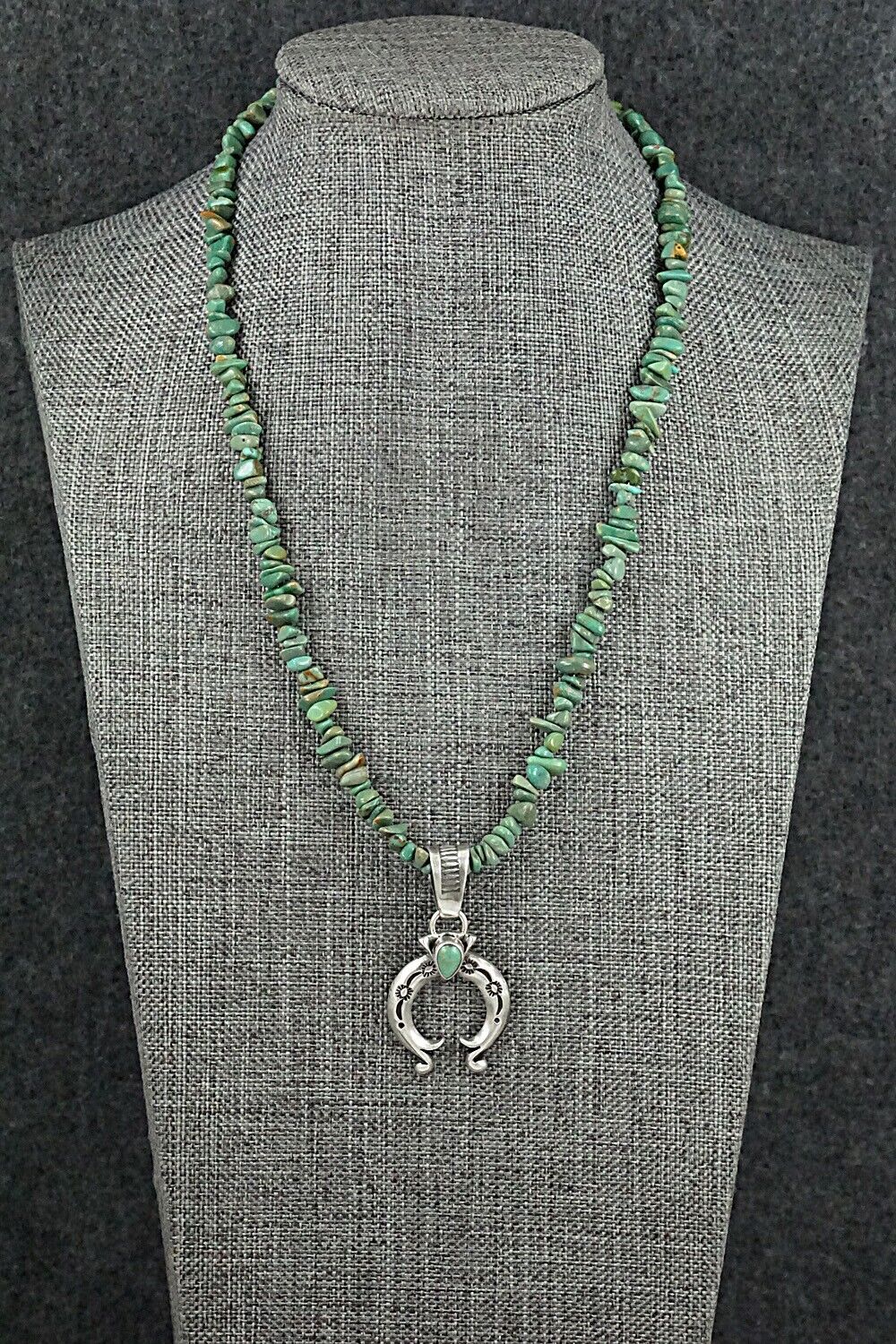 Turquoise & Sterling Silver Necklace 17" - Louise Joe