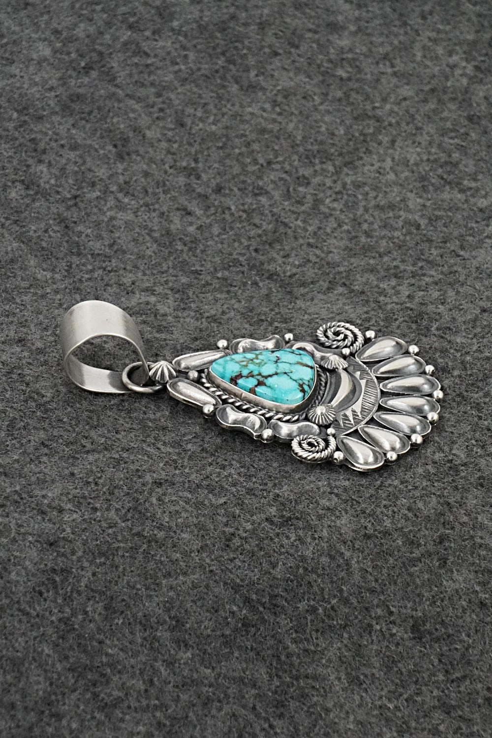 Turquoise and Sterling Silver Pendant - Derrick Gordon