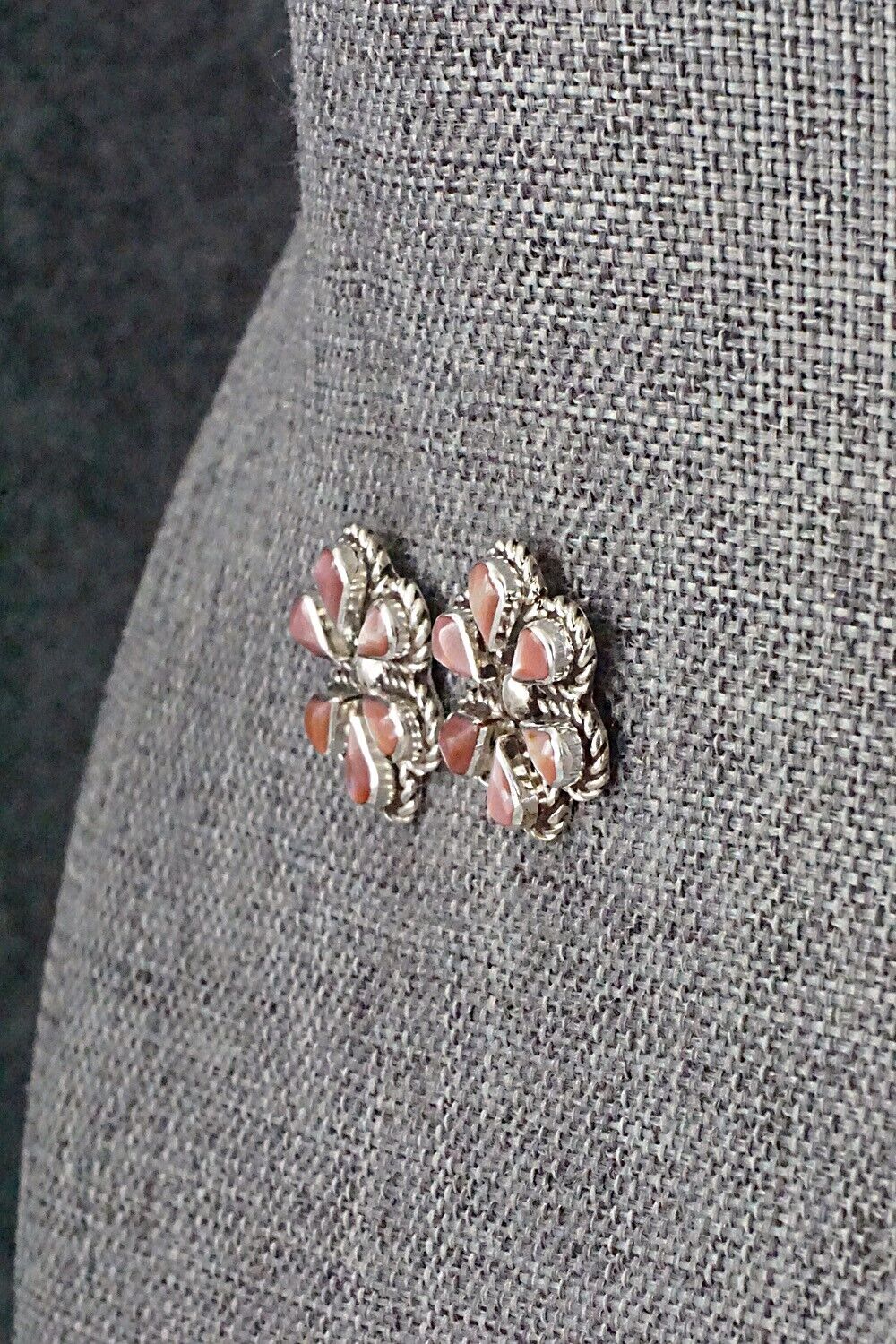 Mother of Pearl & Sterling Silver Earrings - Carol Lateyice