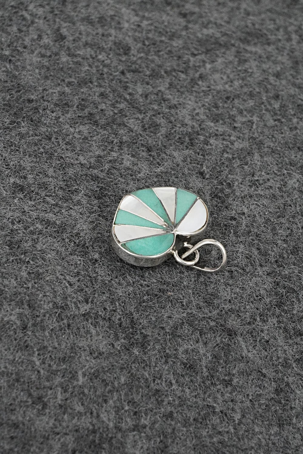 Turquoise, Mother of Pearl & Sterling Silver Pendant - Gina Dosedo