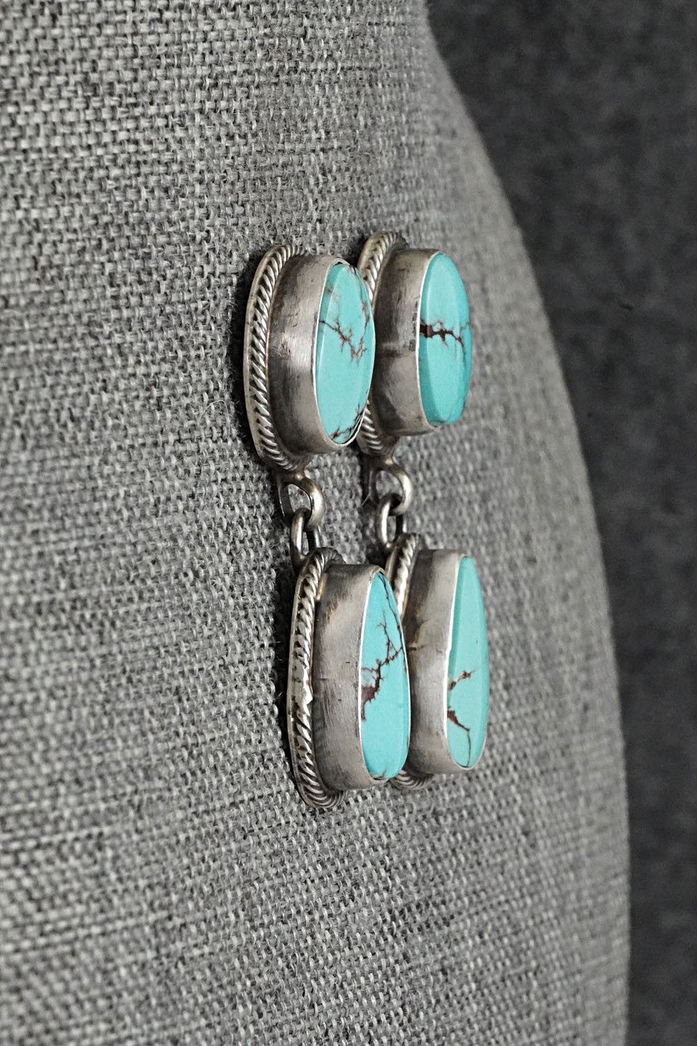 Turquoise & Sterling Silver Earrings - Kathleen Chavez