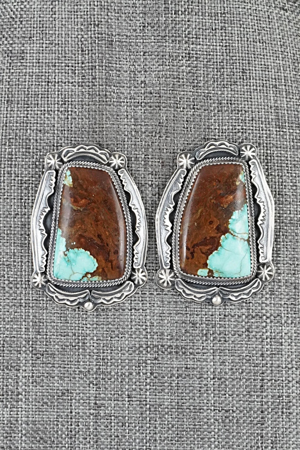 Turquoise & Sterling Silver Necklace and Earrings Set - Randy Boyd