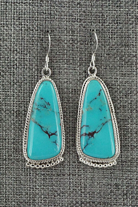 Turquoise & Sterling Silver Earrings - Verley Betone