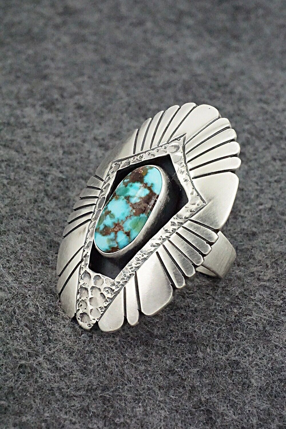 Turquoise & Sterling Silver Ring - Marita Benally - Size 7.5