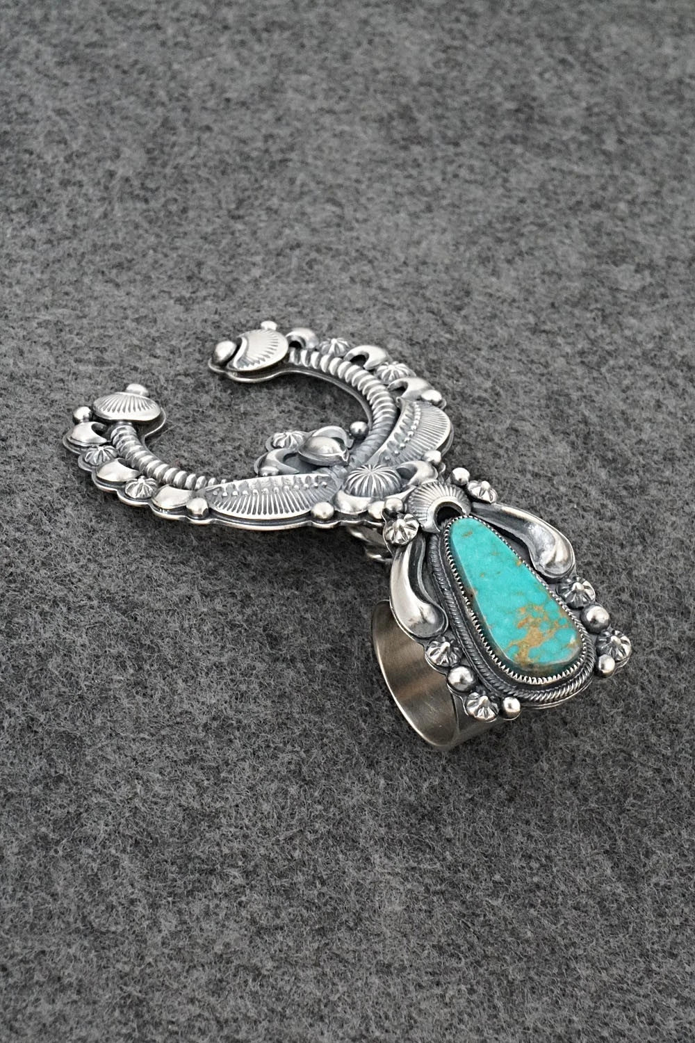 Turquoise & Sterling Silver Pendant - Delbert Gordon