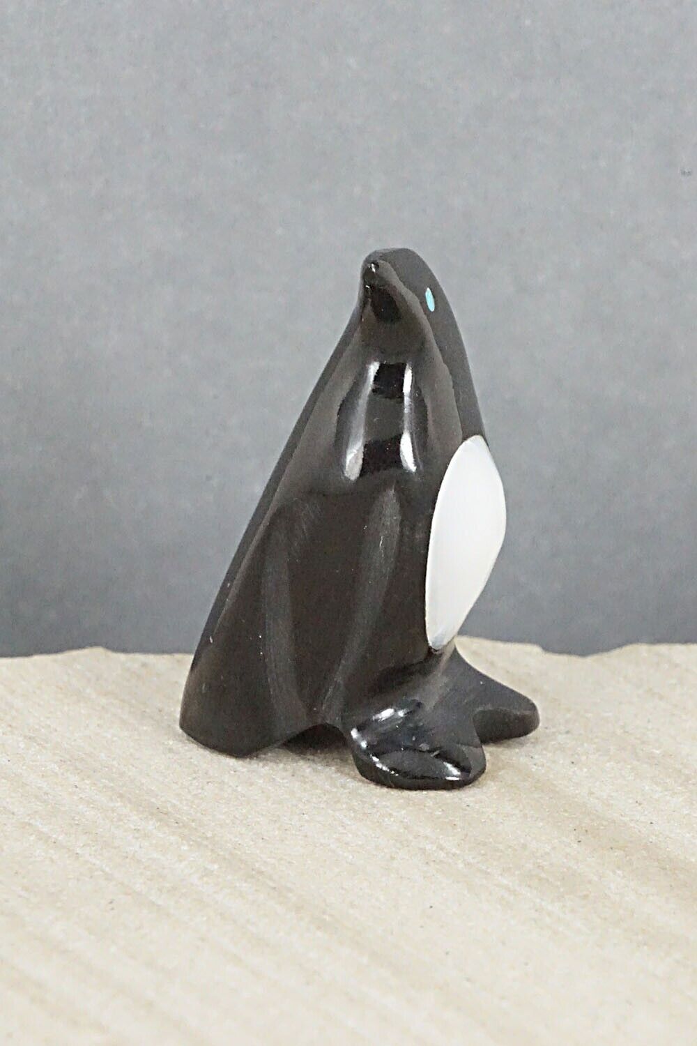 Penguin Zuni Fetish Carving - Calvert Bowannie