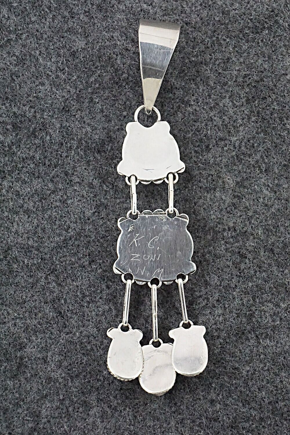 Turquoise & Sterling Silver Pendant - Kenny Calavaza