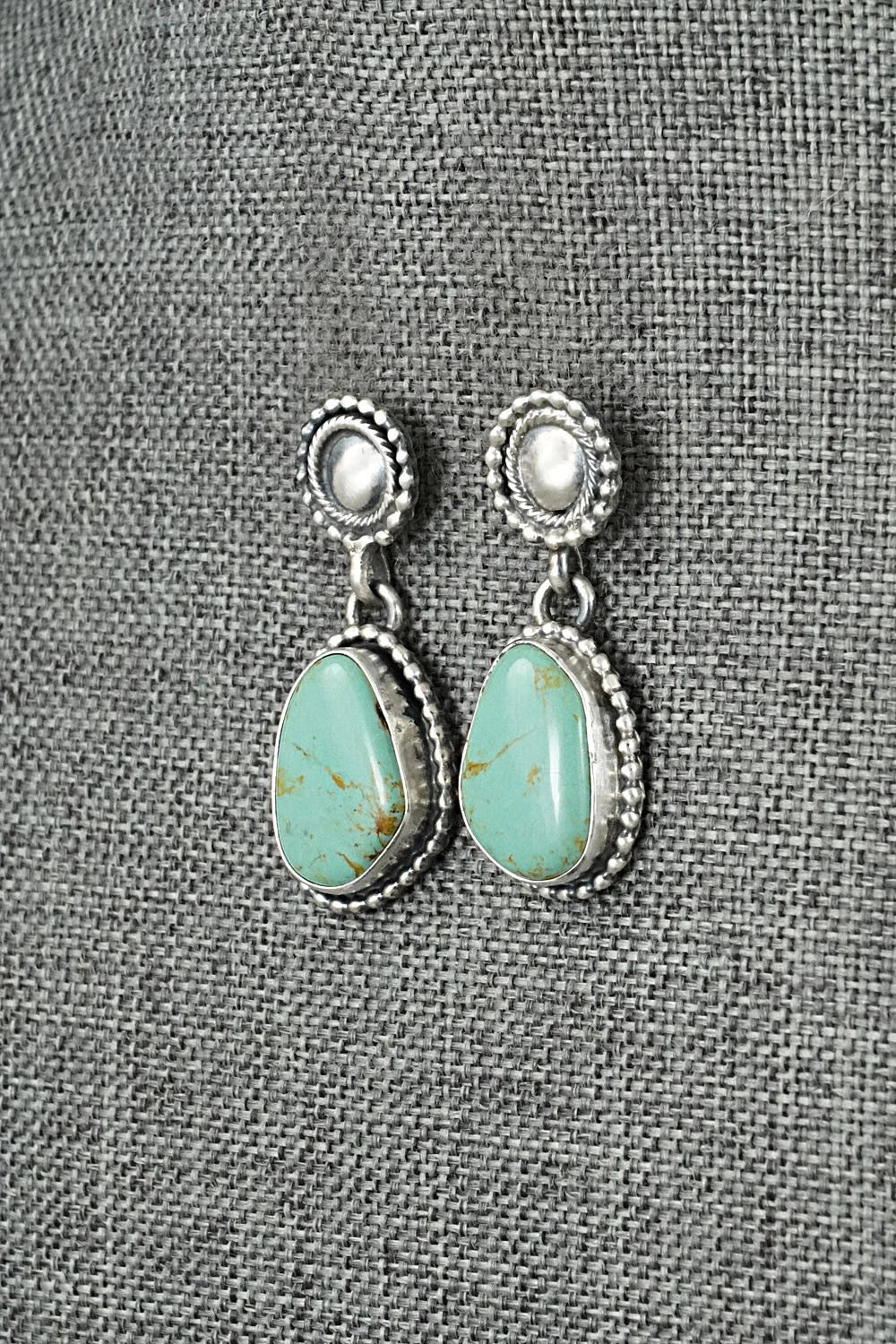Turquoise & Sterling Silver Earrings - Darrin Livingston