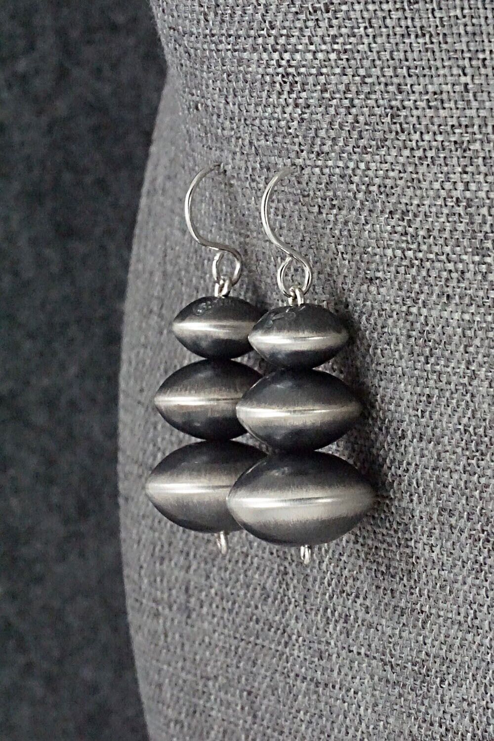 Sterling Silver Navajo Pearl Earrings - Tonisha Haley