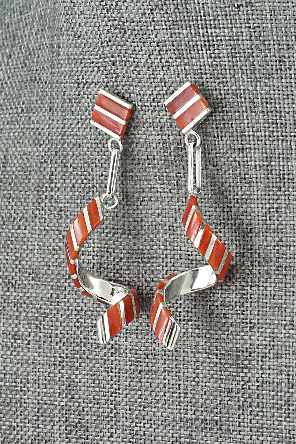 Coral & Sterling Silver Earrings - Shawn Shetya