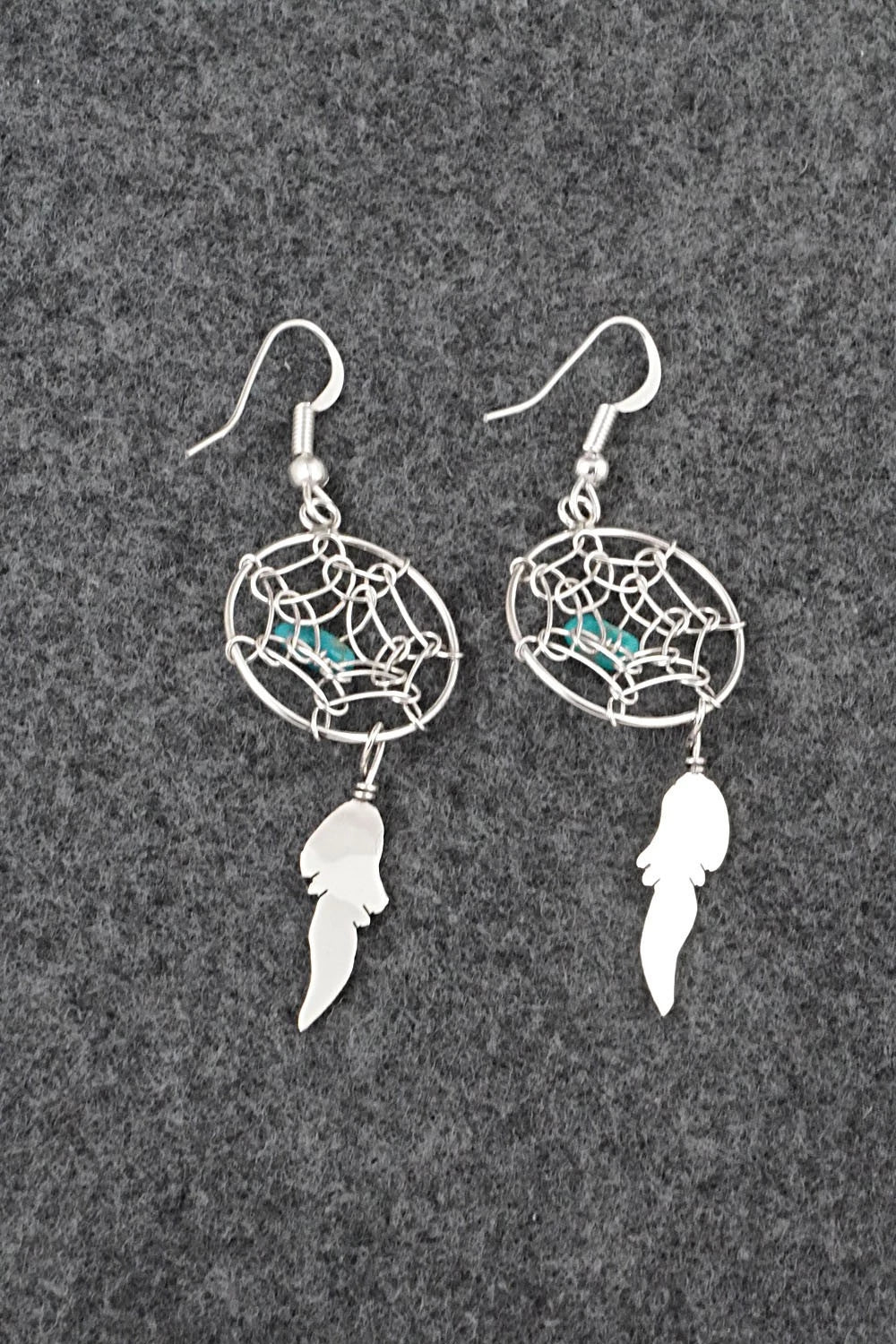 Turquoise & Sterling Silver Earrings - Lorenzo Arviso