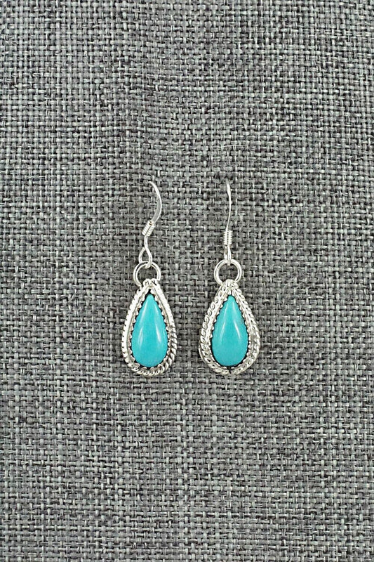 Turquoise & Sterling Silver Earrings - Angeline Platero