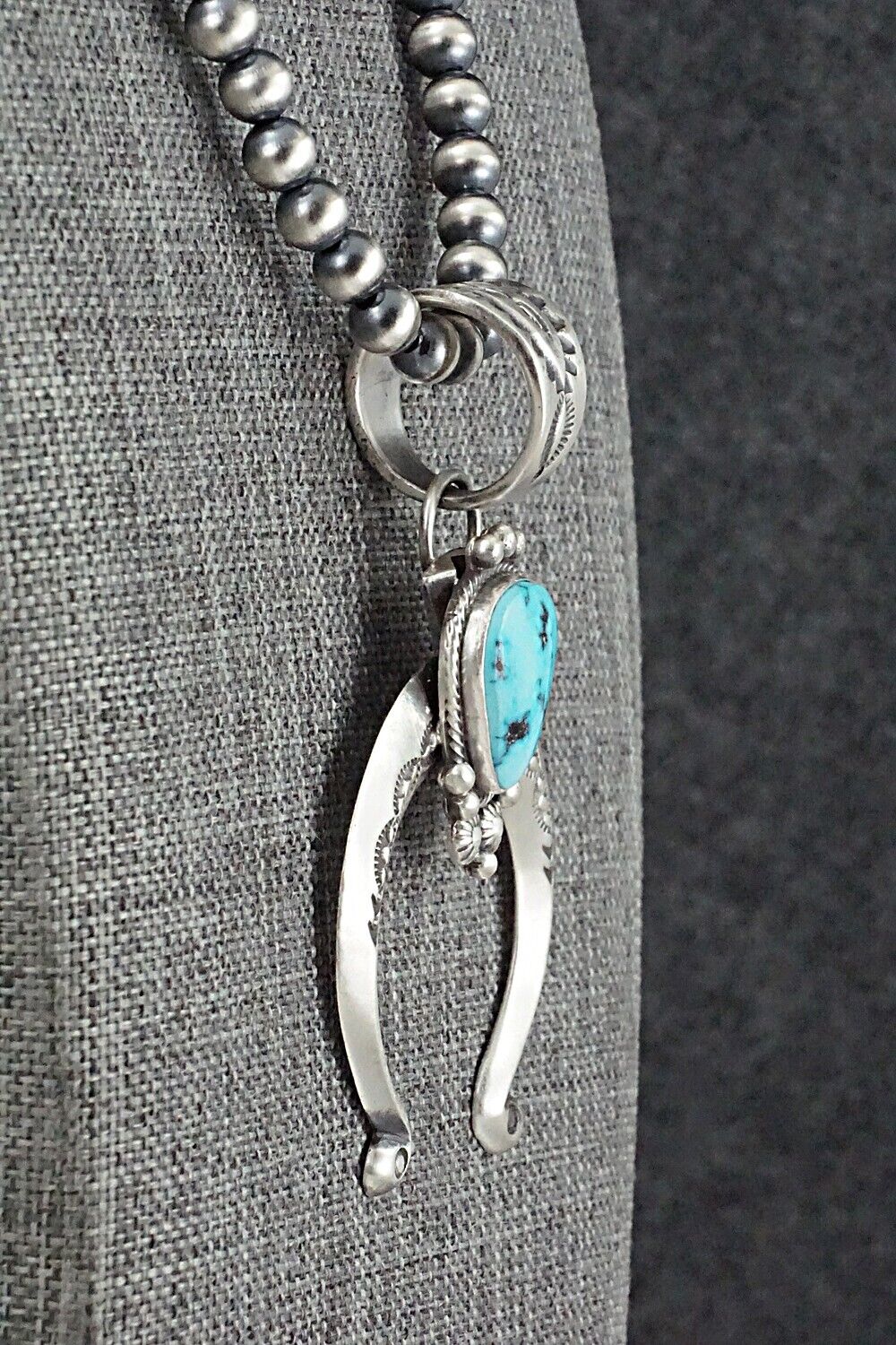 Turquoise & Sterling Silver Necklace - Samuel Yellowhair