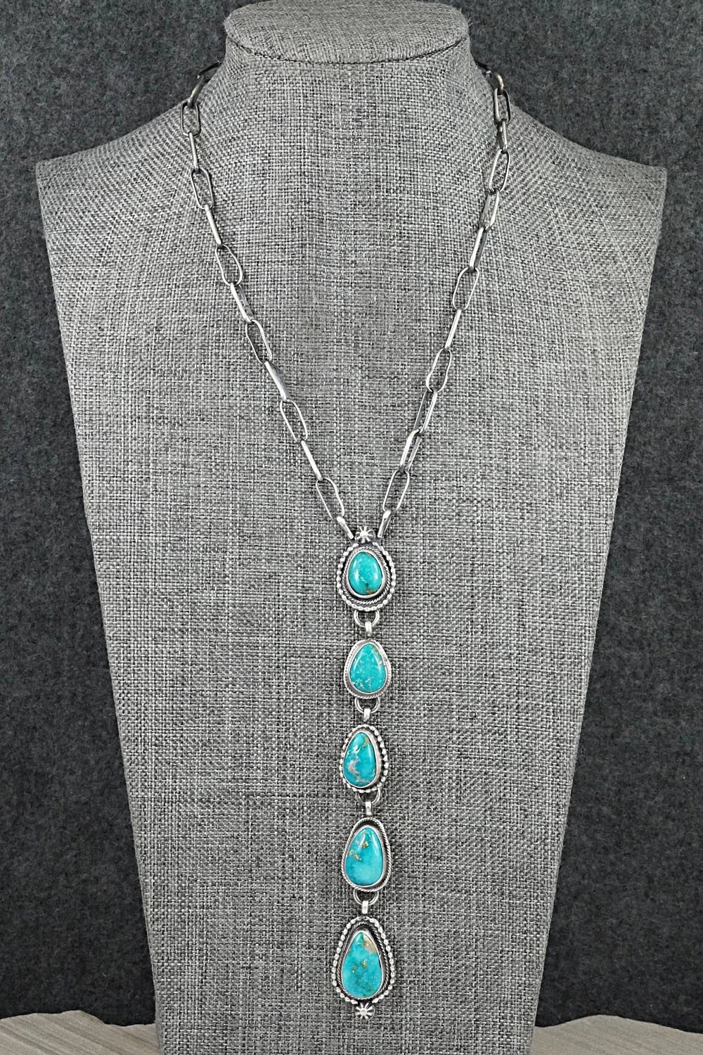 Turquoise & Sterling Silver Necklace - Bobby Johnson