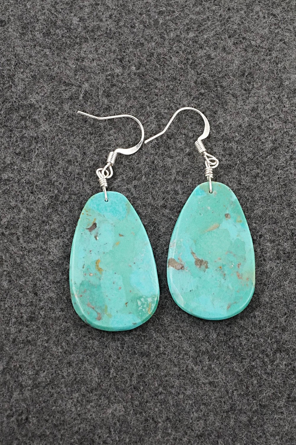 Turquoise & Sterling Silver Earrings - Lupe Lovato