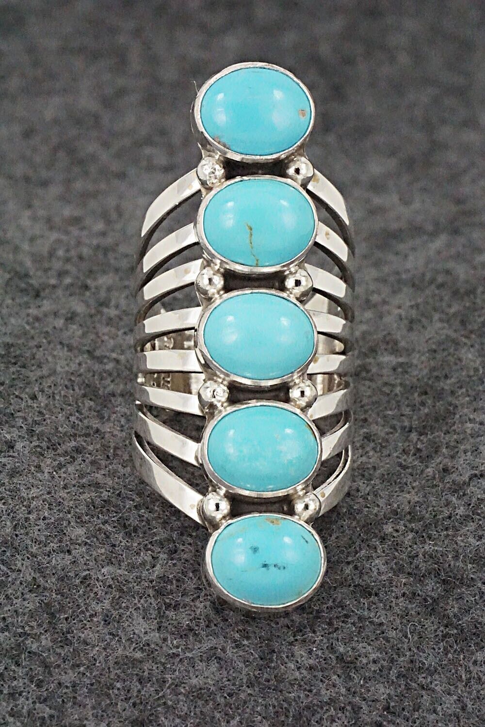Turquoise & Sterling Silver Ring - Thomas Yazzie - Size 7