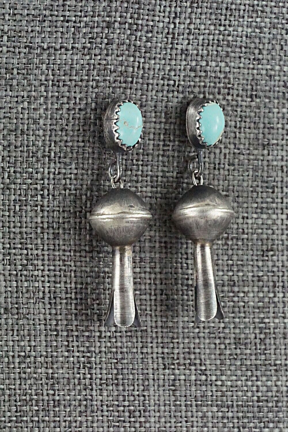 Turquoise & Sterling Silver Blossom Earrings - Shirley Lee