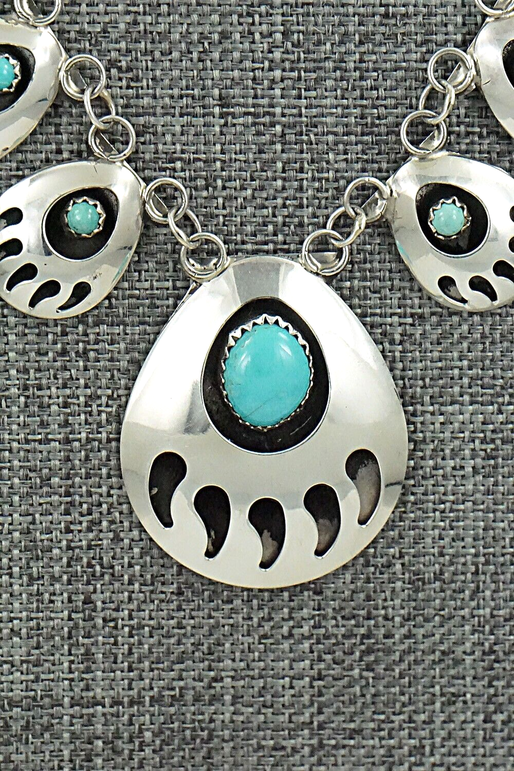 Turquoise & Sterling Silver Necklace - Leroy Parker