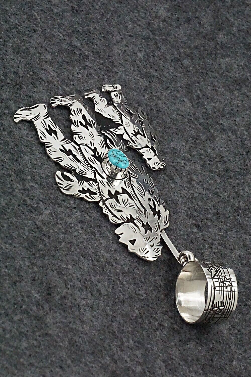 Turquoise & Sterling Silver Pendant - Richard Singer