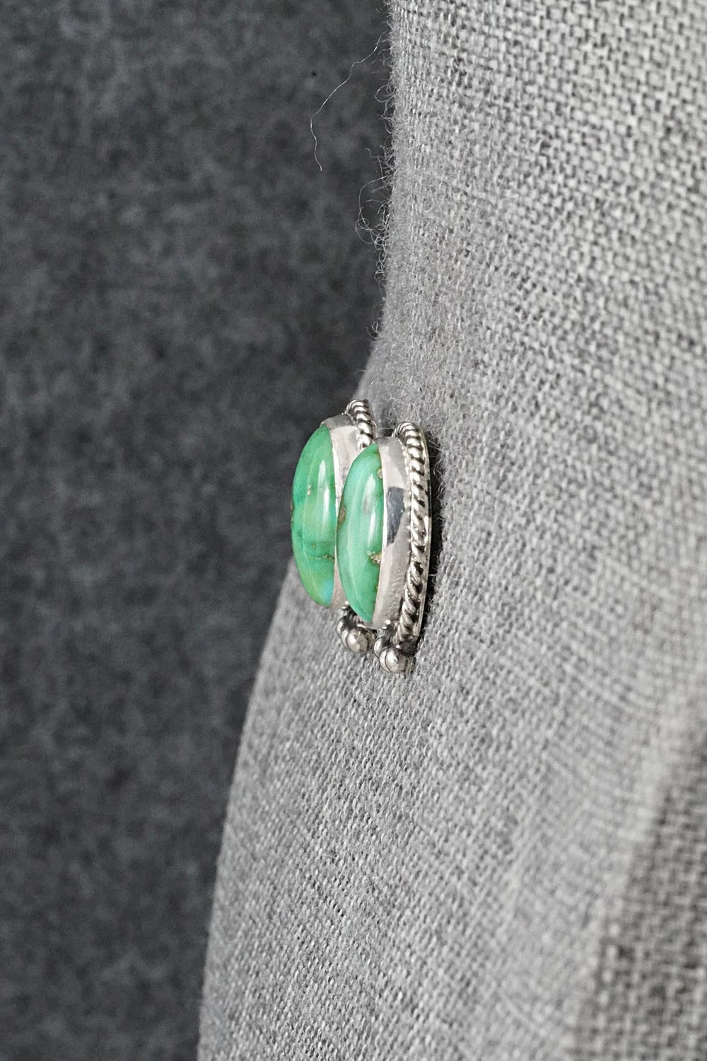 Turquoise & Sterling Silver Earrings - Eugene Gruber