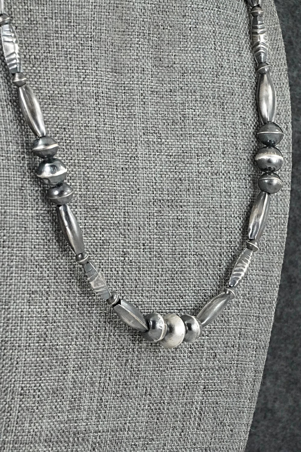 Sterling Silver Navajo Pearl Necklace 20" - Vintage