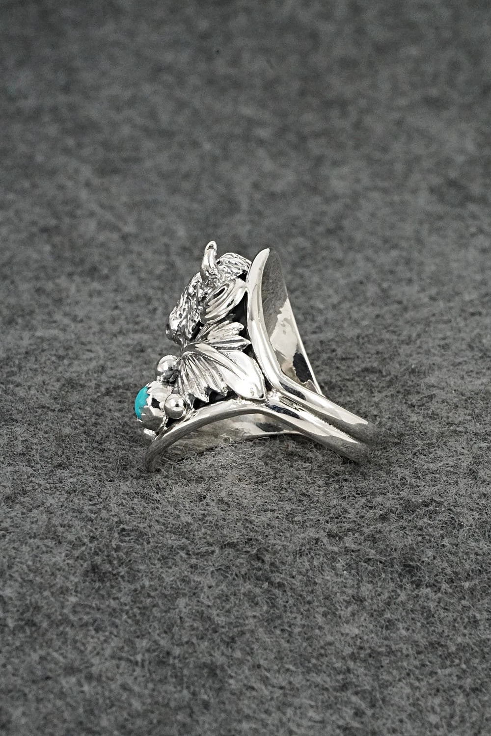 Turquoise & Sterling Silver Ring - Darrell Morgan - Size 10