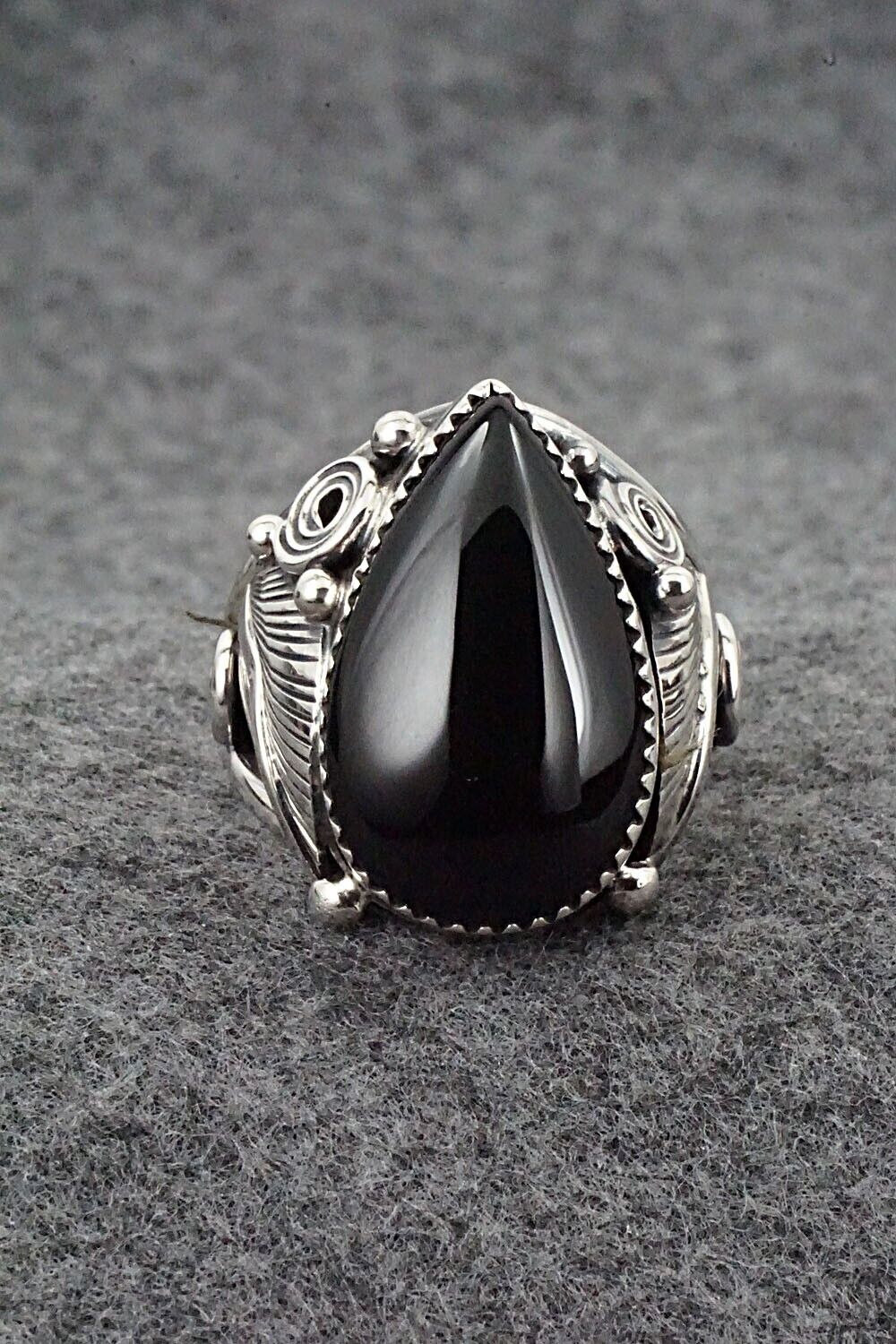 Onyx & Sterling Silver Ring - Darrell Morgan - Size 10