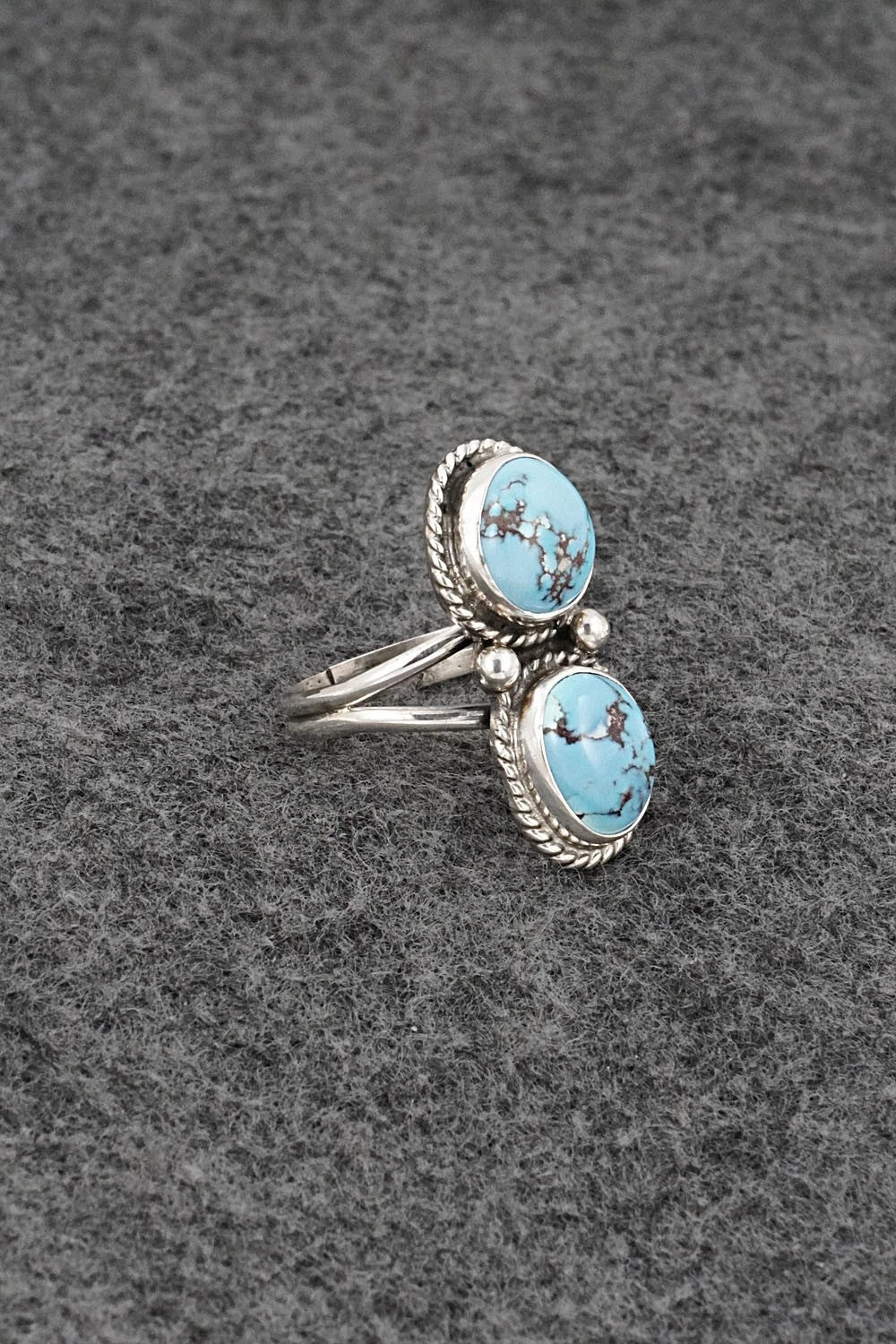 Turquoise & Sterling Silver Ring - Eugene Gruber - Size 6
