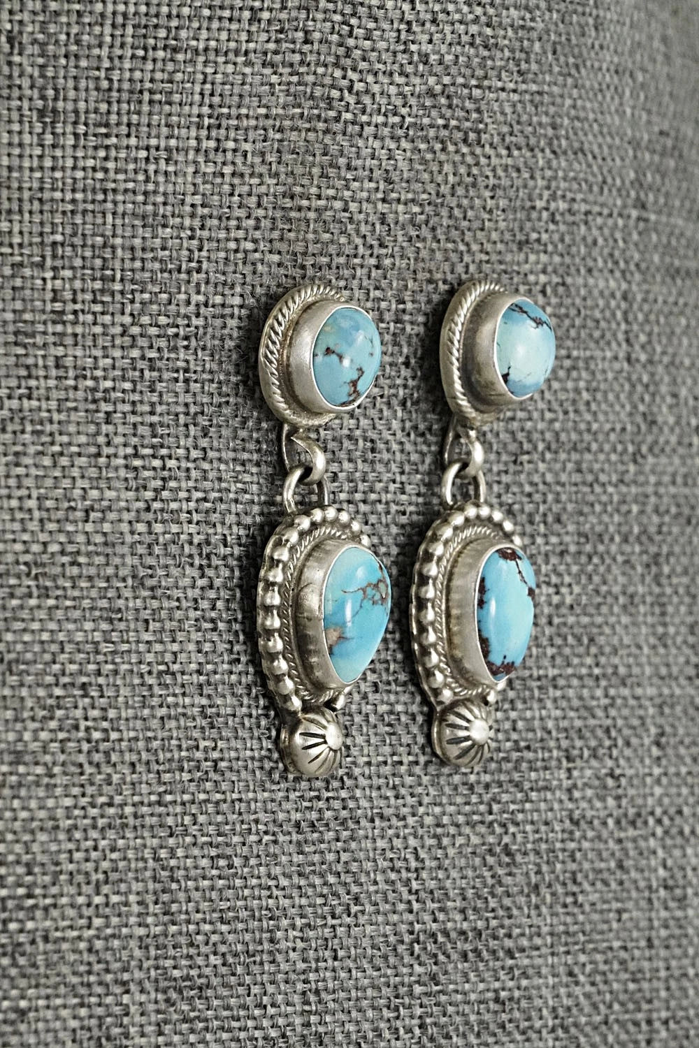 Turquoise & Sterling Silver Necklace and Earrings Set - Kathleen Livingston