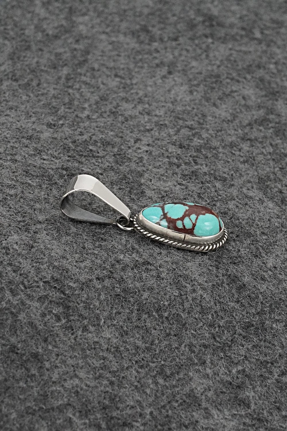 Turquoise & Sterling Silver Pendant - Eugene Gruber