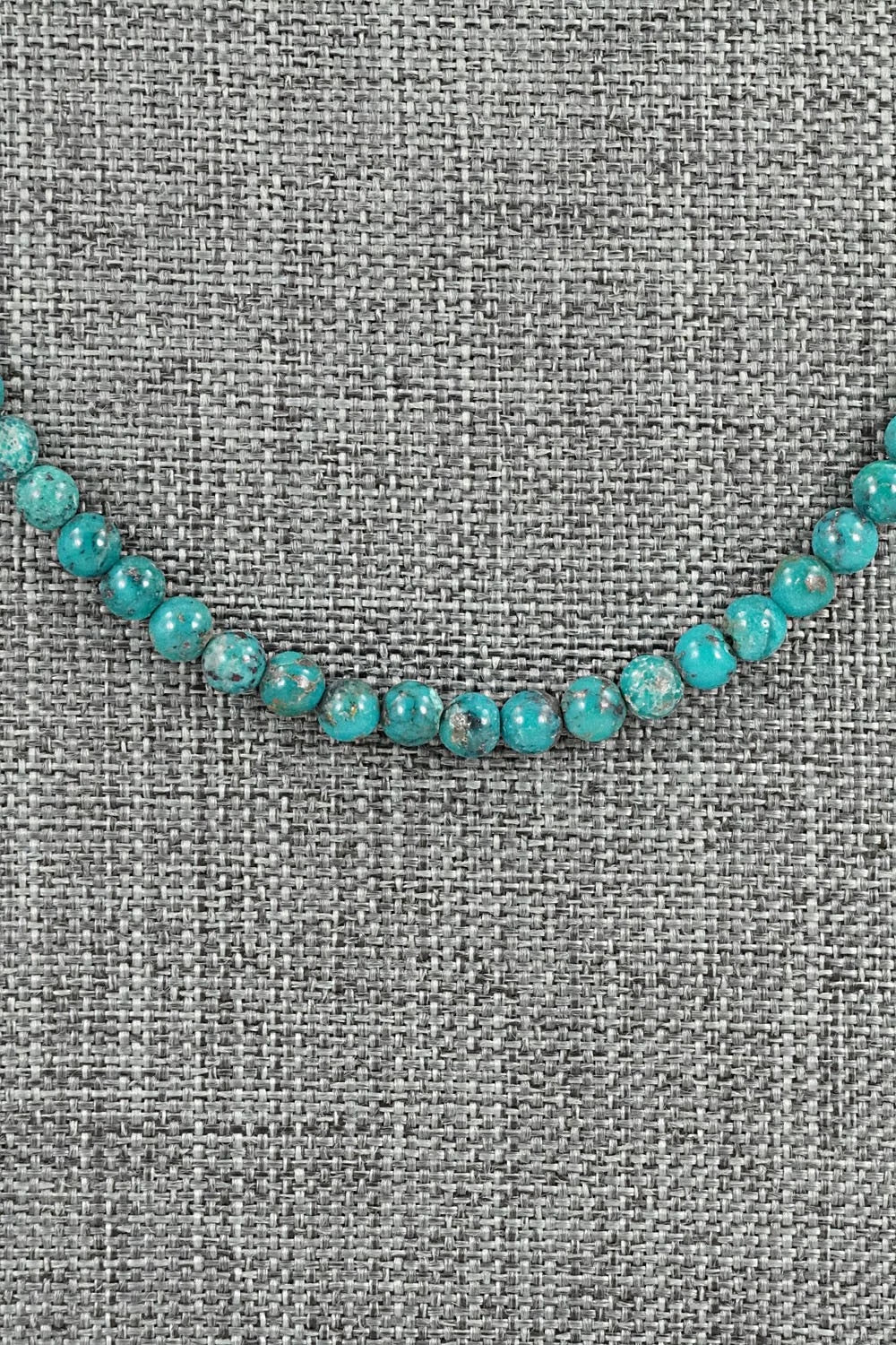 Turquoise & Sterling Silver Necklace 18" - Doreen Jake