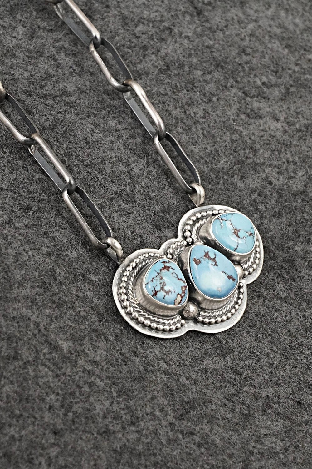 Turquoise & Sterling Silver Necklace - Darrin Livingston
