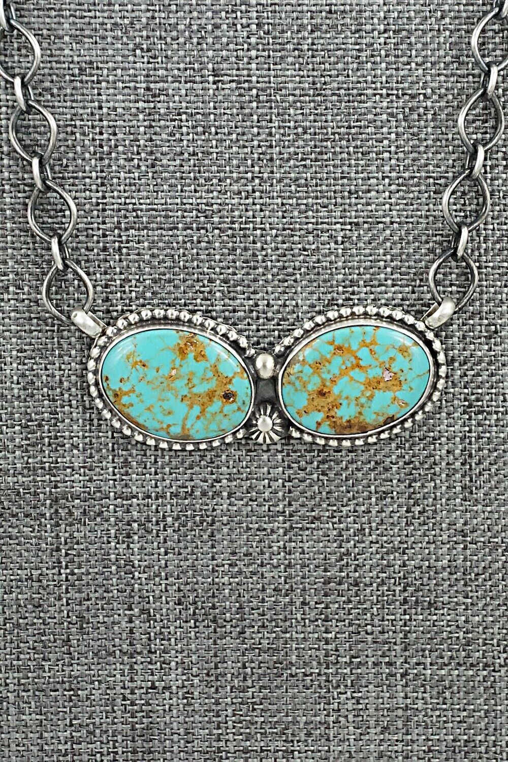 Turquoise & Sterling Silver Necklace - Kathleen Livingston